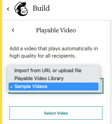 3c. Seleccionar fuente de videos de muestra